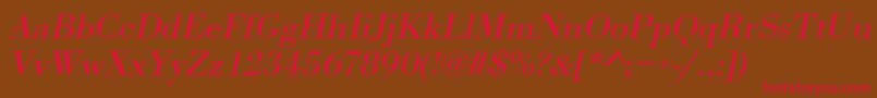 UrwbodonitextwidOblique Font – Red Fonts on Brown Background