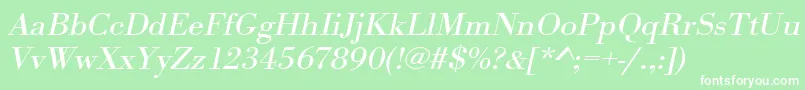 UrwbodonitextwidOblique Font – White Fonts on Green Background