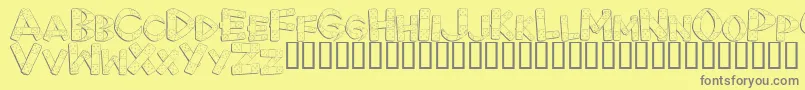 Firstaid Font – Gray Fonts on Yellow Background