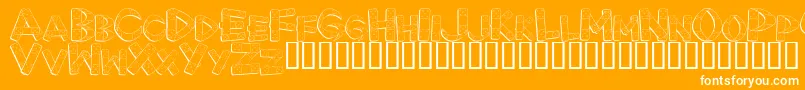 Firstaid Font – White Fonts on Orange Background