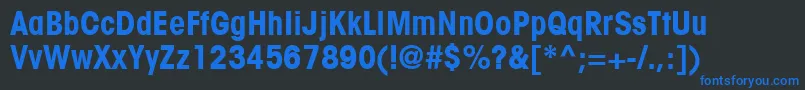 フォントItcAvantGardeGothicLtCondensedBold – 黒い背景に青い文字