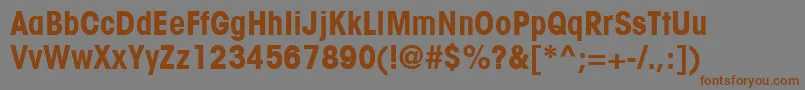 Шрифт ItcAvantGardeGothicLtCondensedBold – коричневые шрифты на сером фоне