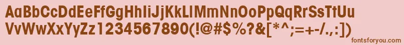 Шрифт ItcAvantGardeGothicLtCondensedBold – коричневые шрифты на розовом фоне