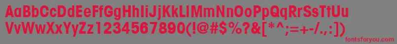 ItcAvantGardeGothicLtCondensedBold Font – Red Fonts on Gray Background