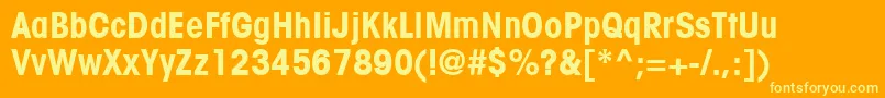 ItcAvantGardeGothicLtCondensedBold Font – Yellow Fonts on Orange Background
