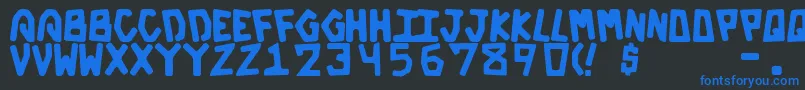 GalacticBold Font – Blue Fonts on Black Background