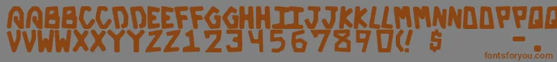 GalacticBold Font – Brown Fonts on Gray Background