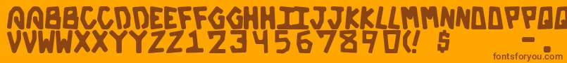GalacticBold Font – Brown Fonts on Orange Background