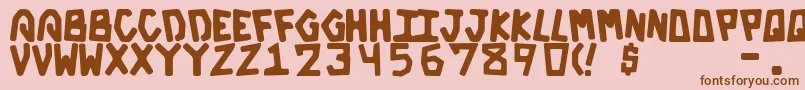 GalacticBold Font – Brown Fonts on Pink Background