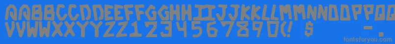 GalacticBold-fontti – harmaat kirjasimet sinisellä taustalla
