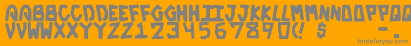 GalacticBold Font – Gray Fonts on Orange Background
