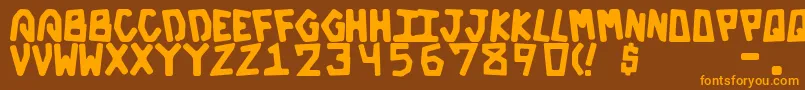 GalacticBold Font – Orange Fonts on Brown Background