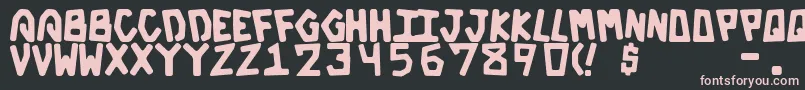 GalacticBold Font – Pink Fonts on Black Background