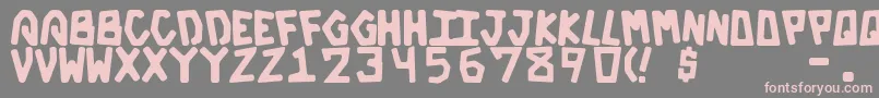 Шрифт GalacticBold – розовые шрифты на сером фоне