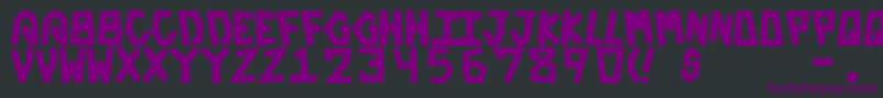 Шрифт GalacticBold – фиолетовые шрифты на чёрном фоне