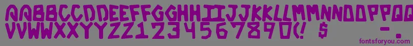 フォントGalacticBold – 紫色のフォント、灰色の背景