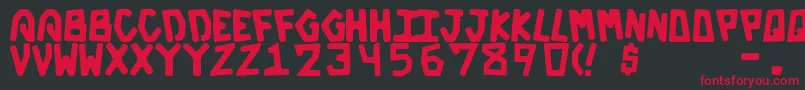 GalacticBold Font – Red Fonts on Black Background