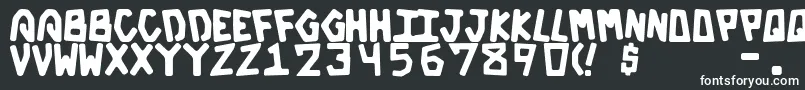 GalacticBold-fontti – valkoiset fontit mustalla taustalla