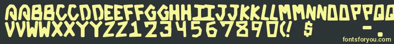 GalacticBold Font – Yellow Fonts on Black Background