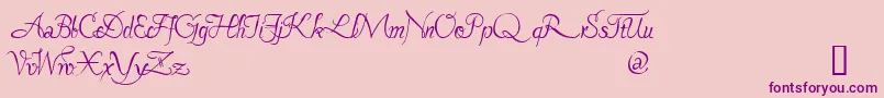 Pavane ffy Font – Purple Fonts on Pink Background