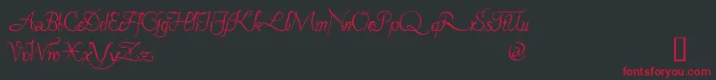 Pavane ffy Font – Red Fonts on Black Background