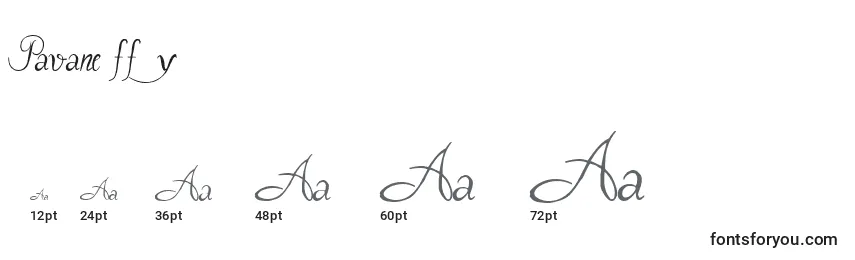 Pavane ffy Font Sizes