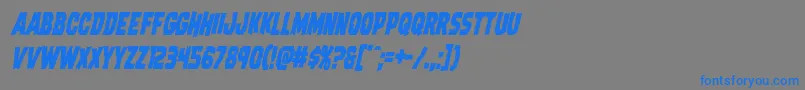 Dreadringercondital Font – Blue Fonts on Gray Background