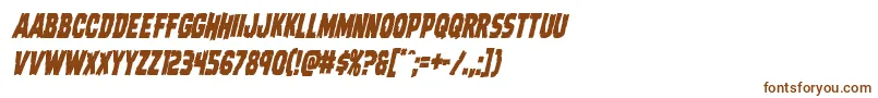 Dreadringercondital-fontti – ruskeat fontit valkoisella taustalla