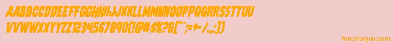 Dreadringercondital Font – Orange Fonts on Pink Background