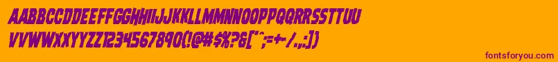 Шрифт Dreadringercondital – фиолетовые шрифты на оранжевом фоне