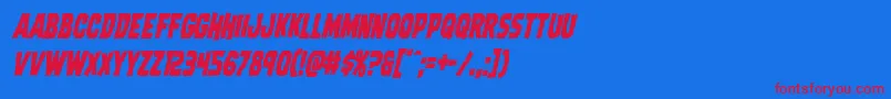 Dreadringercondital-fontti – punaiset fontit sinisellä taustalla