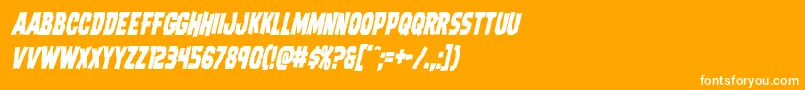 Dreadringercondital Font – White Fonts on Orange Background