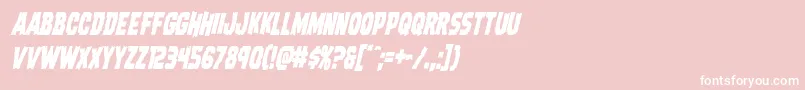 Dreadringercondital Font – White Fonts on Pink Background