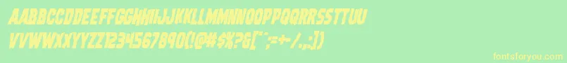 Шрифт Dreadringercondital – жёлтые шрифты на зелёном фоне