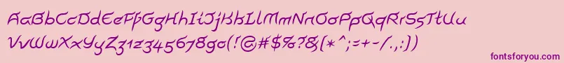 PegathlonLtRegular Font – Purple Fonts on Pink Background