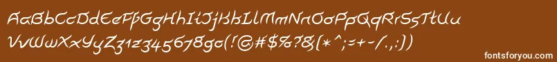 PegathlonLtRegular Font – White Fonts on Brown Background