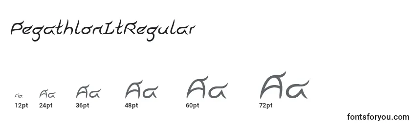 Размеры шрифта PegathlonLtRegular
