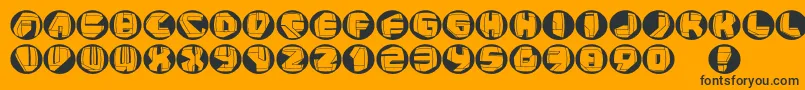 Fonte Neopanbuttons – fontes pretas em um fundo laranja