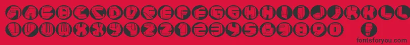 Neopanbuttons Font – Black Fonts on Red Background