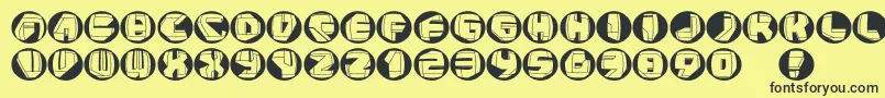 Neopanbuttons Font – Black Fonts on Yellow Background