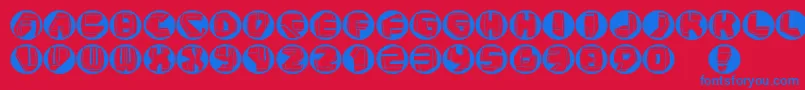 Neopanbuttons Font – Blue Fonts on Red Background