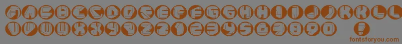 Neopanbuttons Font – Brown Fonts on Gray Background