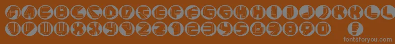 Neopanbuttons Font – Gray Fonts on Brown Background