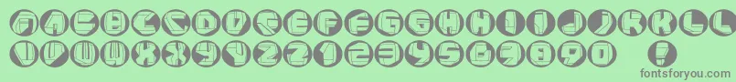 Fonte Neopanbuttons – fontes cinzas em um fundo verde