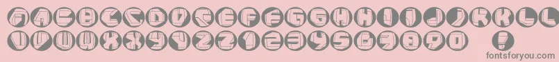 Neopanbuttons Font – Gray Fonts on Pink Background