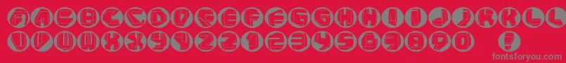 Neopanbuttons Font – Gray Fonts on Red Background