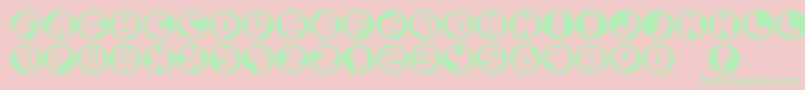 Neopanbuttons Font – Green Fonts on Pink Background