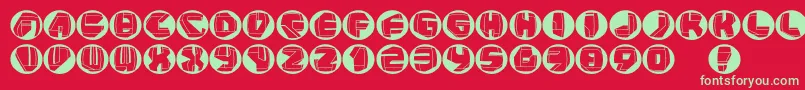 Neopanbuttons Font – Green Fonts on Red Background