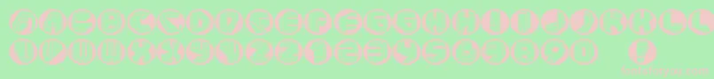 Neopanbuttons Font – Pink Fonts on Green Background