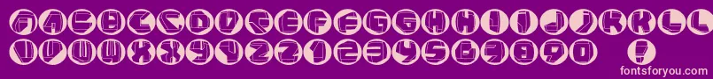 Neopanbuttons-Schriftart – Rosa Schriften auf violettem Hintergrund